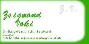 zsigmond voki business card